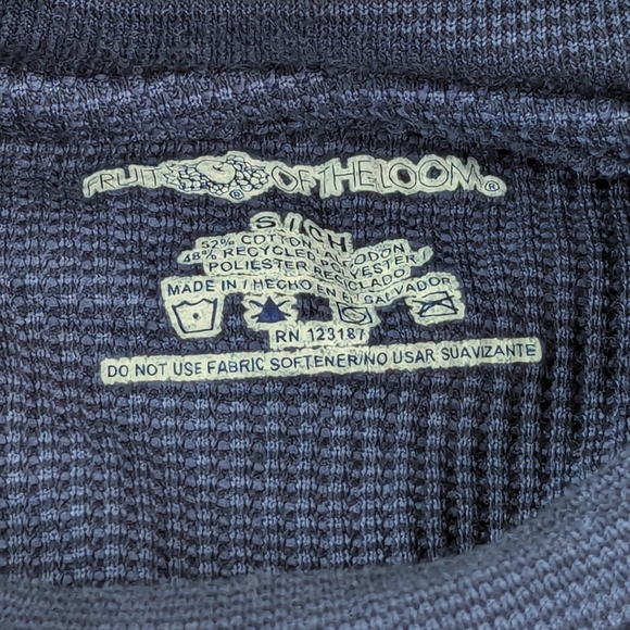 Fruit Of The Loom Men's Thermal Underwear Sz S Blue Black Gray 4 Piece Lot - Picture 9 of 12